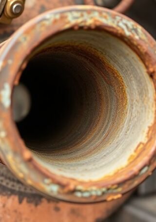 Comparison of corroded internal fire sprinkler piping vs new corrosion-resistant pipe