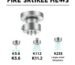 Comparison of fire sprinkler flow patterns by K-factor (K5.6 to K25)