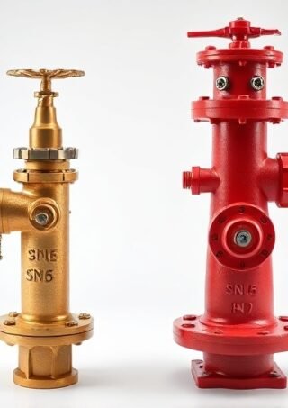 Comparison of single valve fire hydrant and double valve double outlet indoor hydrant